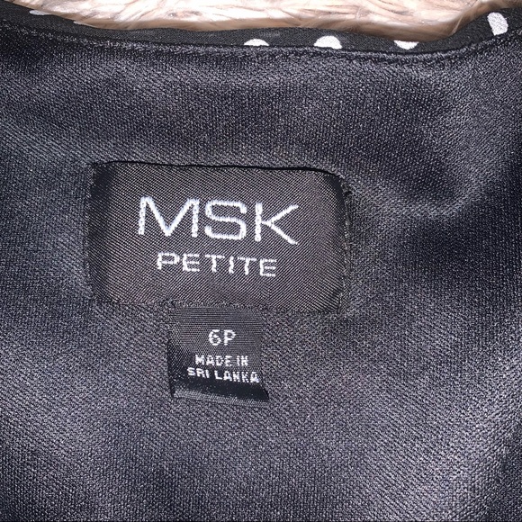 MSK black and white dress Size 6P - Picture 9 of 9